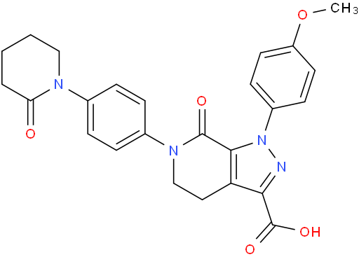 1-(4-甲氧基苯基)-7-氧代-6-[4-(2-氧代哌啶-1-基)苯基]-4,5,6,7-四氢-1H-吡唑并[3,4-c]吡啶-3-羧酸
