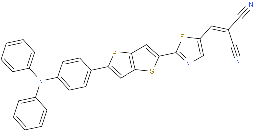 2-（（2-（5-（4-（二苯基氨基）苯基）噻吩并[3,2-b]噻吩-2-基）噻唑-5-基）亚甲基）丙二腈