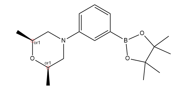 rel-（2R，6S）-2,6-二甲基-4-[3-（4,4,5,5-四甲基-1,3,2-二氧硼杂环戊烷-2-基）苯基]吗啉