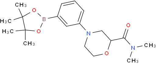 N，N-二甲基-4-[3-（4,4,5,5-四甲基-1,3,2-二氧硼杂环戊烷-2-基）苯基]-2-吗啉甲酰胺