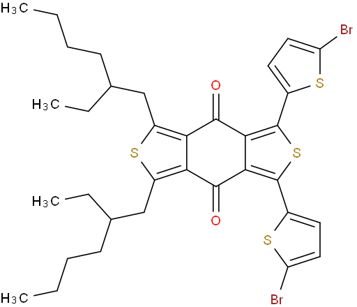 1,3-二(5-溴噻吩-2-基)-5,7-双(2-乙基己基)苯并[1,2-C:4,5-C']二噻吩-4,8-二酮