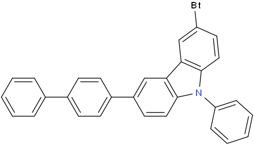 3-（[1,1'-联苯]-4-基）-6-溴-9-苯基-9H-咔唑