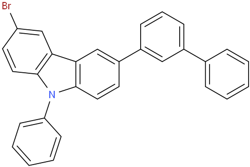 3-（[1,1'-联苯]-3-基）-6-溴-9-苯基-9H-咔唑