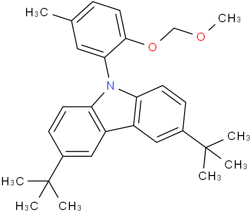 3,6-二叔丁基-9-(2-(甲氧基甲氧基)-5-甲基苯基)-9H-咔唑